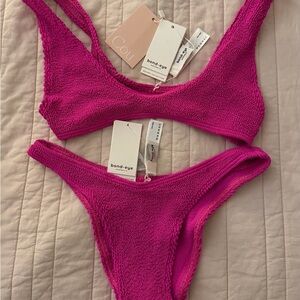 Bond-eye Bright Pink Textured Two Piece